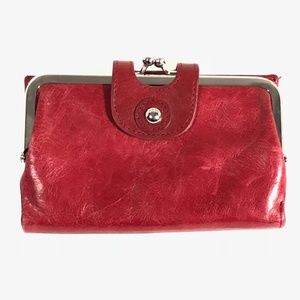 Hobo Red Leather Wallet